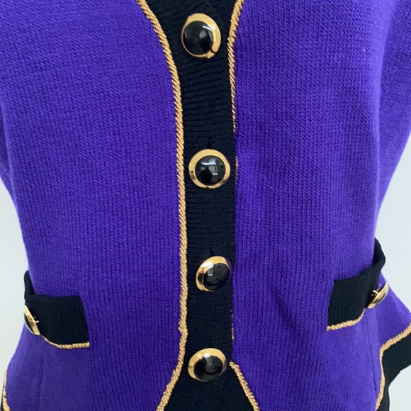 St John collection purple sweater vest - Picture 3 of 7